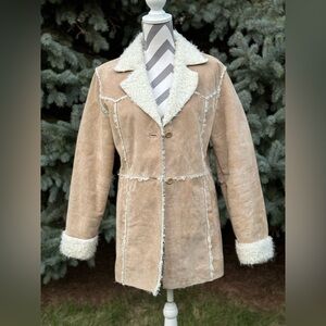 vintage penny lane style suede coat